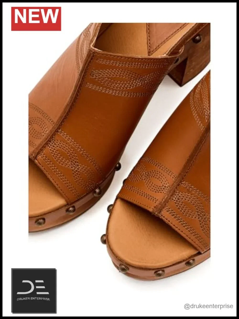 Dingo Clover Women's Leather Wedge Sandal Open Toe Adjustable Buckle Casual
